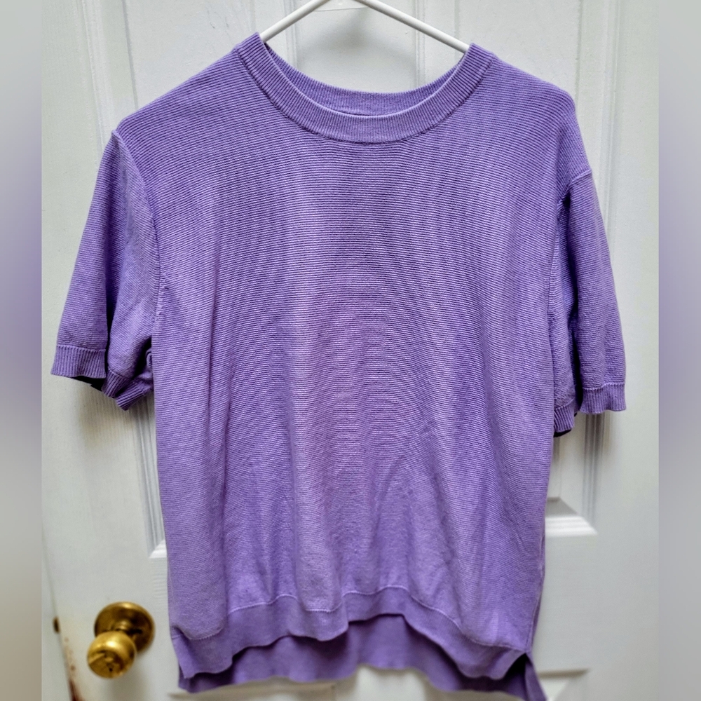 Ladies knit purple sweater size large